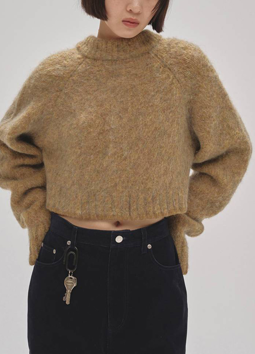 2WAY刷毛短版開襟衫